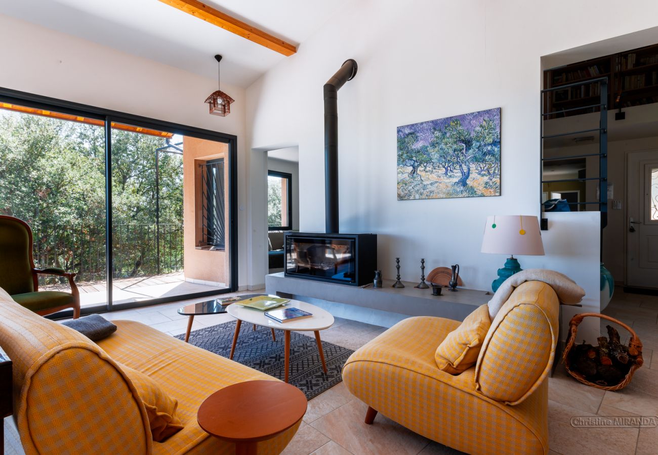 Villa à Réauville - La Villa moderne, avec piscine & vue en Drôme Provençale