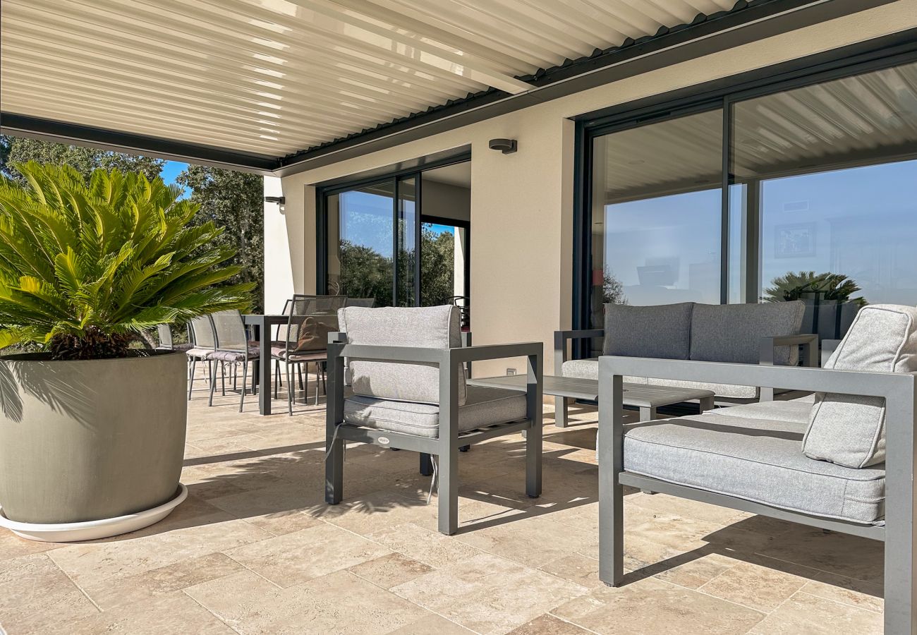 Villa à Saint-Restitut - Villa contemporaine avec vue et piscine chauffée - St Restitut, Drôme Provençale