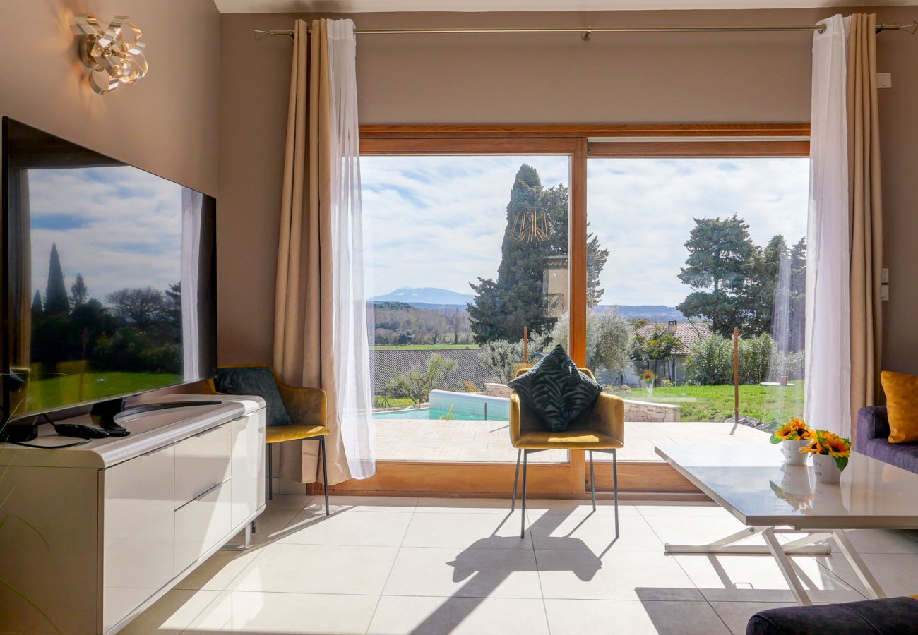 Villa à Colonzelle - Villa en Provence avec piscine, jardin et vue Ventoux - Colonzelle