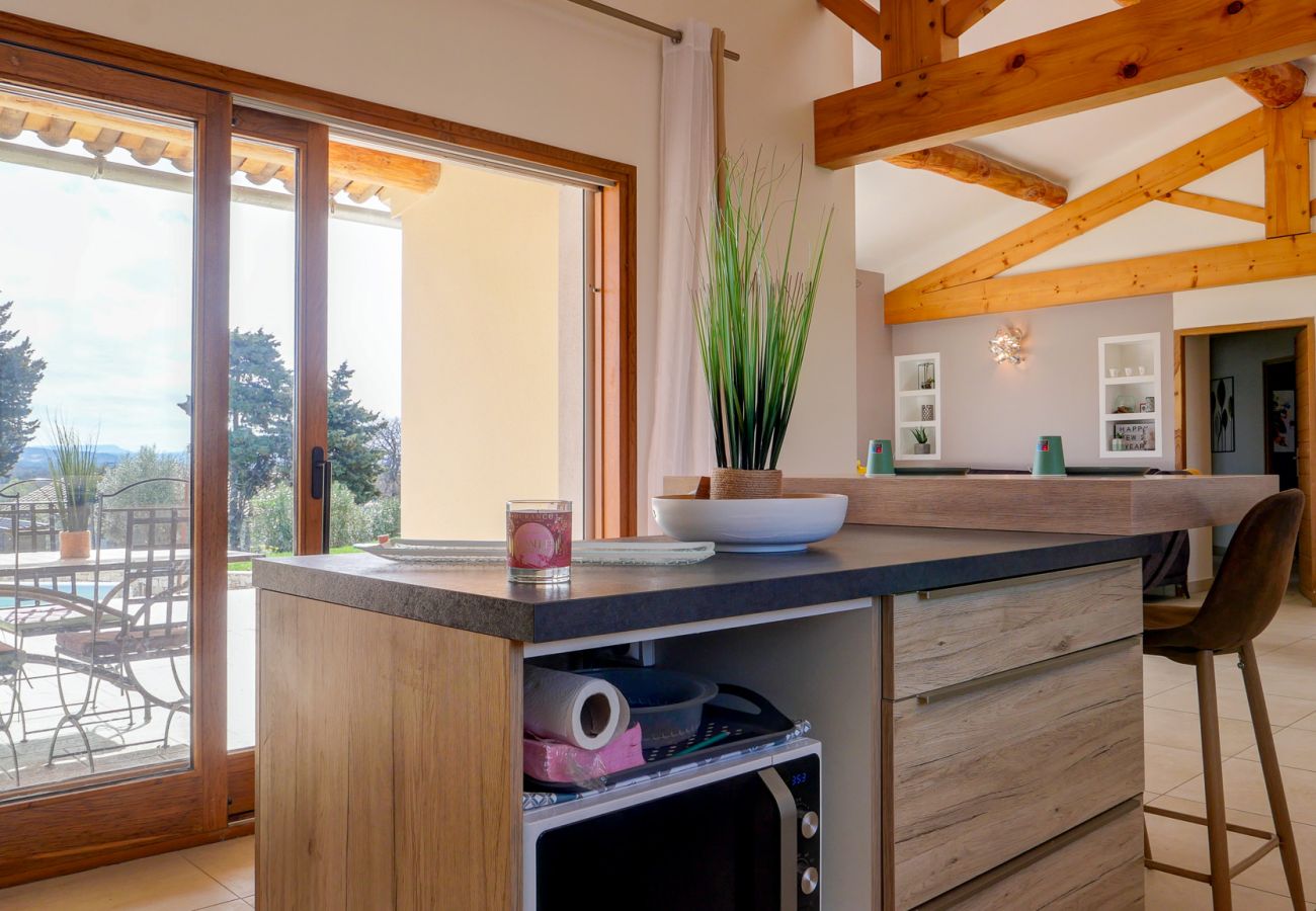 Villa à Colonzelle - Villa en Provence avec piscine, jardin et vue Ventoux - Colonzelle