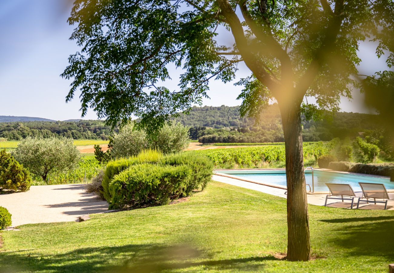 Maison à Saint-Restitut - les Marcellines, propriété de caractère avec piscine chauffée et vue 