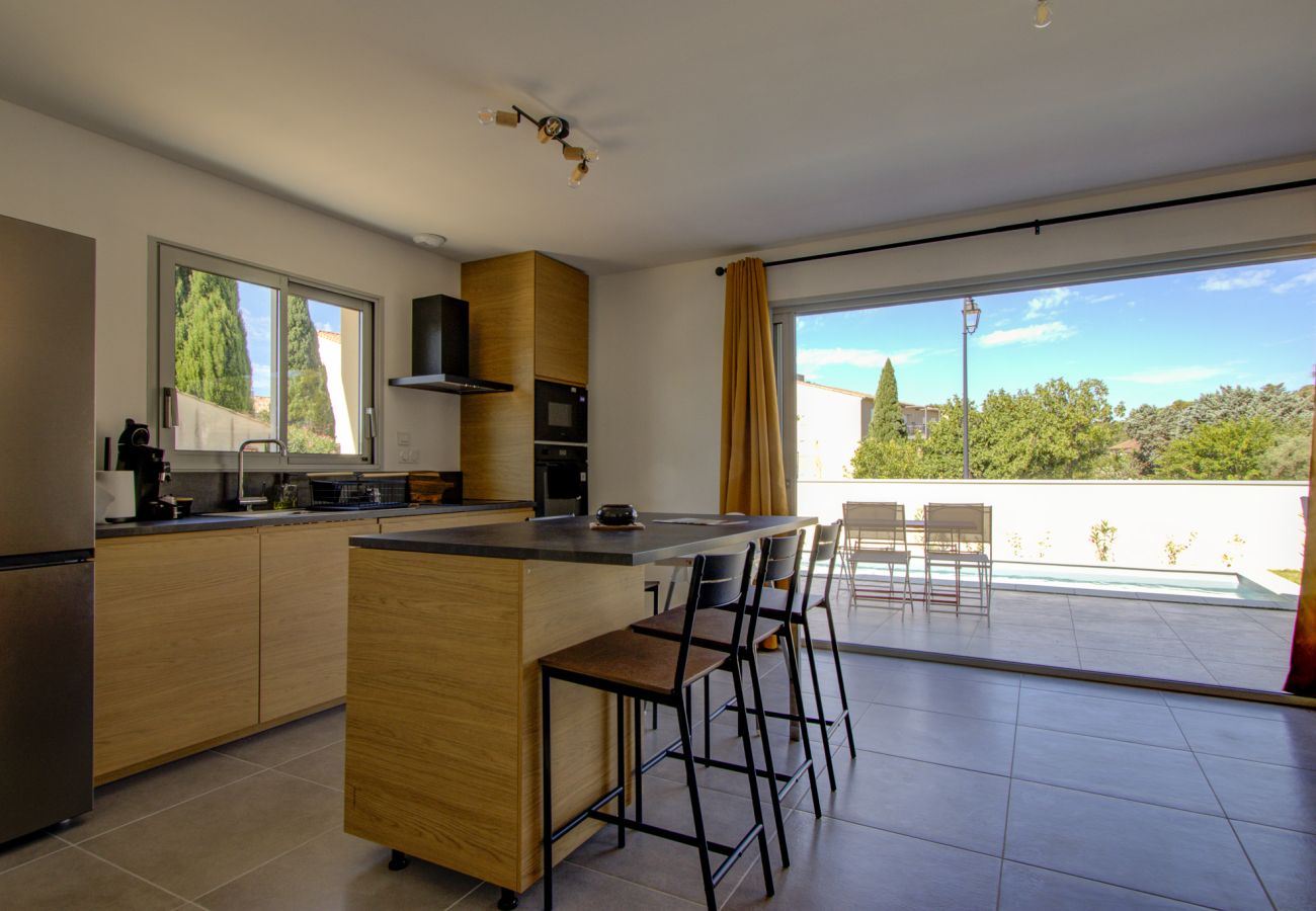 Villa à Suze-la-Rousse - Villa neuve avec piscine privée au coeur du village - 4 pers.