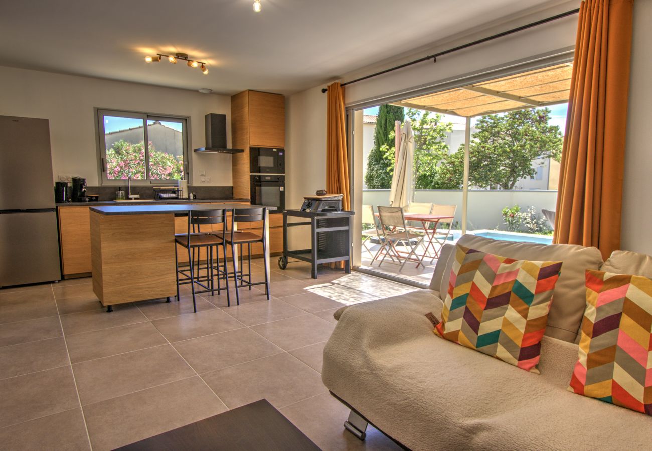 Villa à Suze-la-Rousse - Villa neuve avec piscine privée au coeur du village - 4 pers.